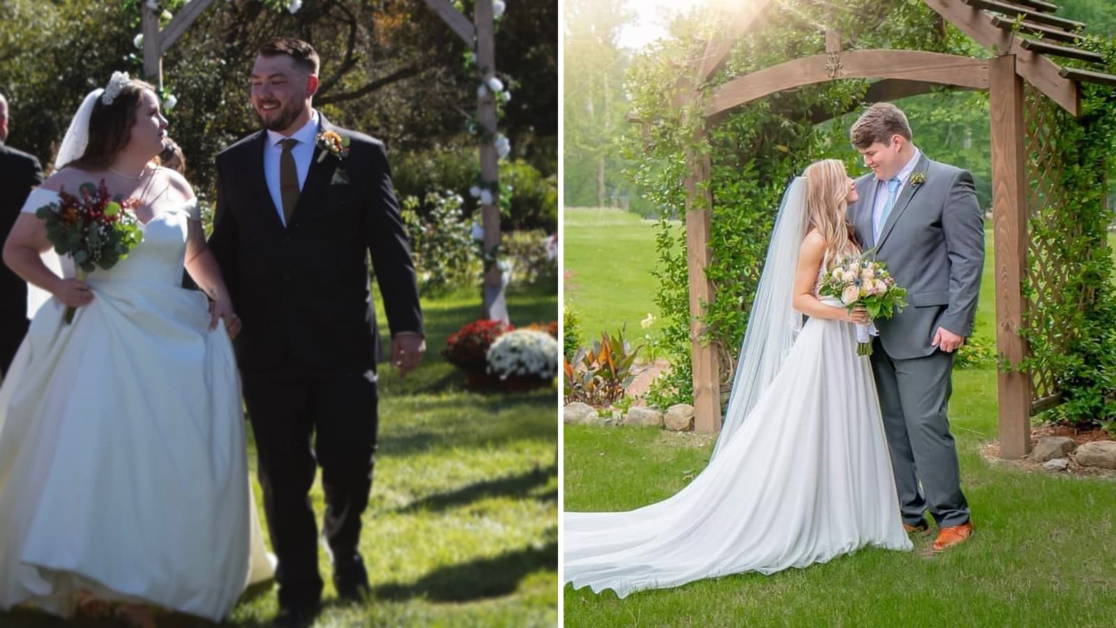 Alyssa & Justin and Dana & Chandler on their wedding days