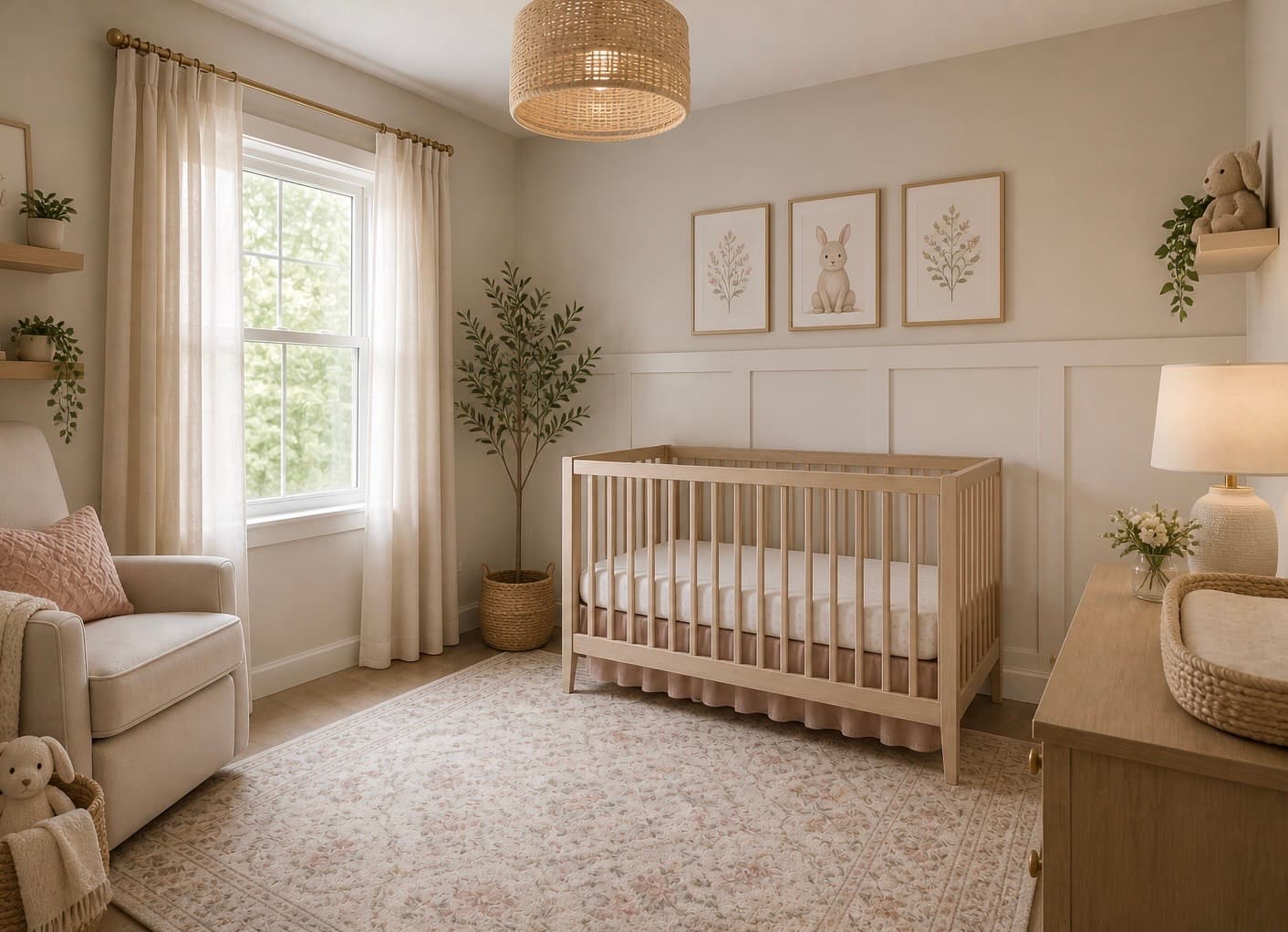 The softly lit, empty nursery speaks directly to the fertility stakes of the article — the readiness and longing for a child — without depicting grief or staging melodrama.